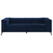 Coaster Chalet 3-piece Upholstered Tuxedo Arm Tufted Sofa Living Room Set Blue - Bed & Sofa Hub