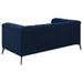 Coaster Chalet 3-piece Upholstered Tuxedo Arm Tufted Sofa Living Room Set Blue - Bed & Sofa Hub