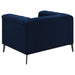 Coaster Chalet 3-piece Upholstered Tuxedo Arm Tufted Sofa Living Room Set Blue - Bed & Sofa Hub
