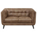Coaster Thatcher 3-piece Upholstered Tuxedo Arm Sofa Living Room Set Brown - Bed & Sofa Hub