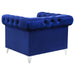 Coaster Bleker 3-piece Upholstered Tuxedo Arm Tufted Sofa Living Room Set Blue - Bed & Sofa Hub