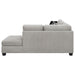 Coaster Whitson Upholstered Track Arm Sectional Chaise Sofa Stone - Bed & Sofa Hub