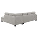 Coaster Whitson Upholstered Track Arm Sectional Chaise Sofa Stone - Bed & Sofa Hub