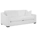 Coaster Ashlyn 3-piece Upholstered Sloped Arm Sofa Living Room Set White - Bed & Sofa Hub