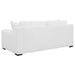 Coaster Ashlyn 3-piece Upholstered Sloped Arm Sofa Living Room Set White - Bed & Sofa Hub