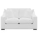Coaster Ashlyn 3-piece Upholstered Sloped Arm Sofa Living Room Set White - Bed & Sofa Hub