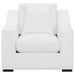 Coaster Ashlyn 3-piece Upholstered Sloped Arm Sofa Living Room Set White - Bed & Sofa Hub
