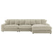 Coaster Blaine Upholstered Reversible Chaise Sectional Sofa Sand - Bed & Sofa Hub