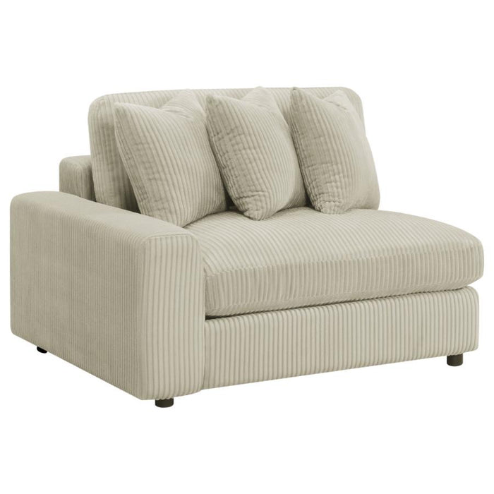 Coaster Blaine Upholstered Reversible Chaise Sectional Sofa Sand - Bed & Sofa Hub