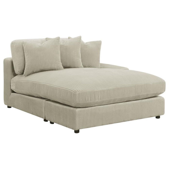 Coaster Blaine Upholstered Reversible Chaise Sectional Sofa Sand - Bed & Sofa Hub