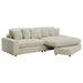Coaster Blaine Upholstered Reversible Chaise Sectional Sofa Sand - Bed & Sofa Hub