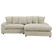 Coaster Blaine Upholstered Reversible Chaise Sectional Sofa Sand - Bed & Sofa Hub