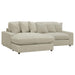 Coaster Blaine Upholstered Reversible Chaise Sectional Sofa Sand - Bed & Sofa Hub