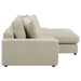 Coaster Blaine Upholstered Reversible Chaise Sectional Sofa Sand - Bed & Sofa Hub