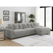Coaster Blaine Upholstered Reversible Chaise Sectional Sofa Fog - Bed & Sofa Hub