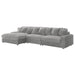 Coaster Blaine Upholstered Reversible Chaise Sectional Sofa Fog - Bed & Sofa Hub