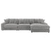 Coaster Blaine Upholstered Reversible Chaise Sectional Sofa Fog - Bed & Sofa Hub