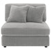 Coaster Blaine Upholstered Reversible Chaise Sectional Sofa Fog - Bed & Sofa Hub