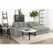 Coaster Blaine Upholstered Reversible Chaise Sectional Sofa Fog - Bed & Sofa Hub
