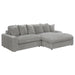 Coaster Blaine Upholstered Reversible Chaise Sectional Sofa Fog - Bed & Sofa Hub