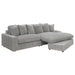 Coaster Blaine Upholstered Reversible Chaise Sectional Sofa Fog - Bed & Sofa Hub