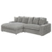 Coaster Blaine Upholstered Reversible Chaise Sectional Sofa Fog - Bed & Sofa Hub