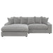 Coaster Blaine Upholstered Reversible Chaise Sectional Sofa Fog - Bed & Sofa Hub
