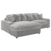 Coaster Blaine Upholstered Reversible Chaise Sectional Sofa Fog - Bed & Sofa Hub