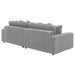 Coaster Blaine Upholstered Reversible Chaise Sectional Sofa Fog - Bed & Sofa Hub