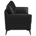 Coaster Moira 3-piece Upholstered Wedge Arm Tufted Sofa Living Room Set Black - Bed & Sofa Hub