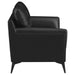 Coaster Moira 3-piece Upholstered Wedge Arm Tufted Sofa Living Room Set Black - Bed & Sofa Hub