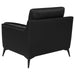 Coaster Moira 3-piece Upholstered Wedge Arm Tufted Sofa Living Room Set Black - Bed & Sofa Hub