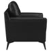 Coaster Moira 3-piece Upholstered Wedge Arm Tufted Sofa Living Room Set Black - Bed & Sofa Hub
