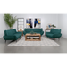 Coaster Acton 3-piece Upholstered Flared Arm Sofa Living Room Set Teal Blue - Bed & Sofa Hub