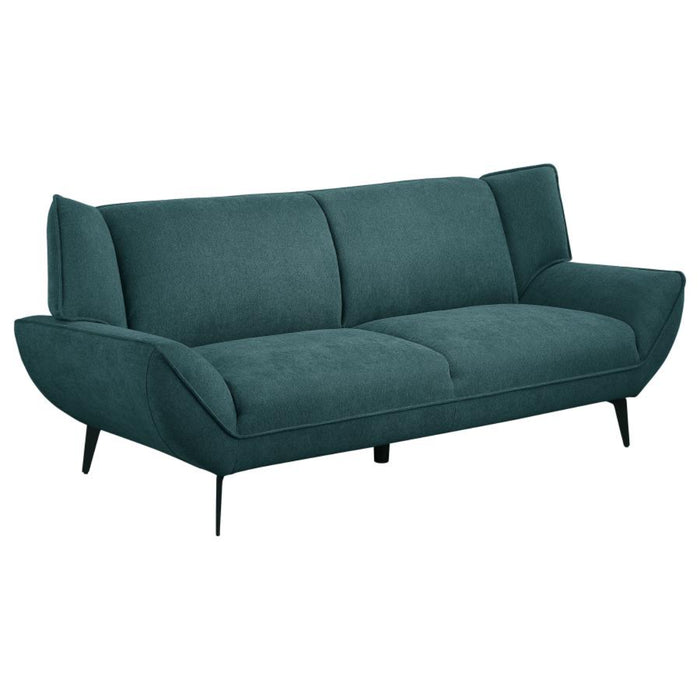 Coaster Acton 3-piece Upholstered Flared Arm Sofa Living Room Set Teal Blue - Bed & Sofa Hub