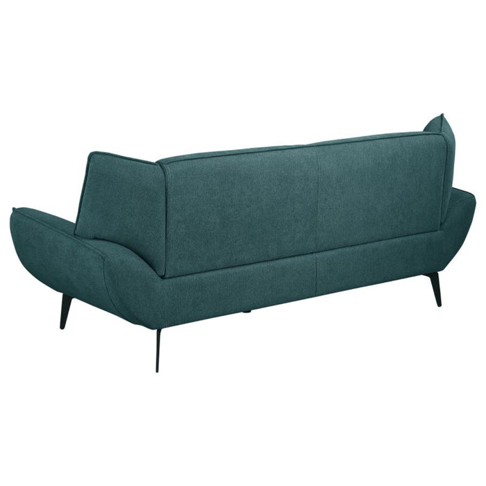 Coaster Acton 3-piece Upholstered Flared Arm Sofa Living Room Set Teal Blue - Bed & Sofa Hub