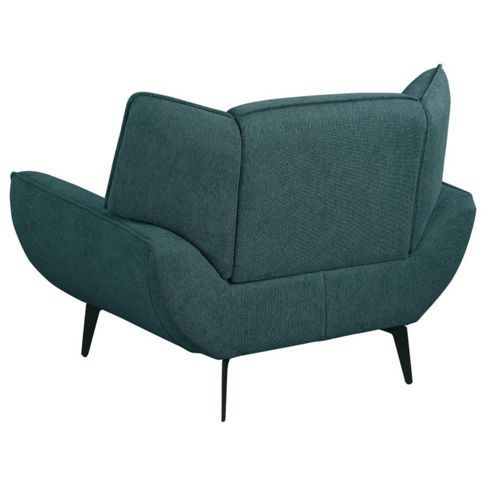 Coaster Acton 3-piece Upholstered Flared Arm Sofa Living Room Set Teal Blue - Bed & Sofa Hub