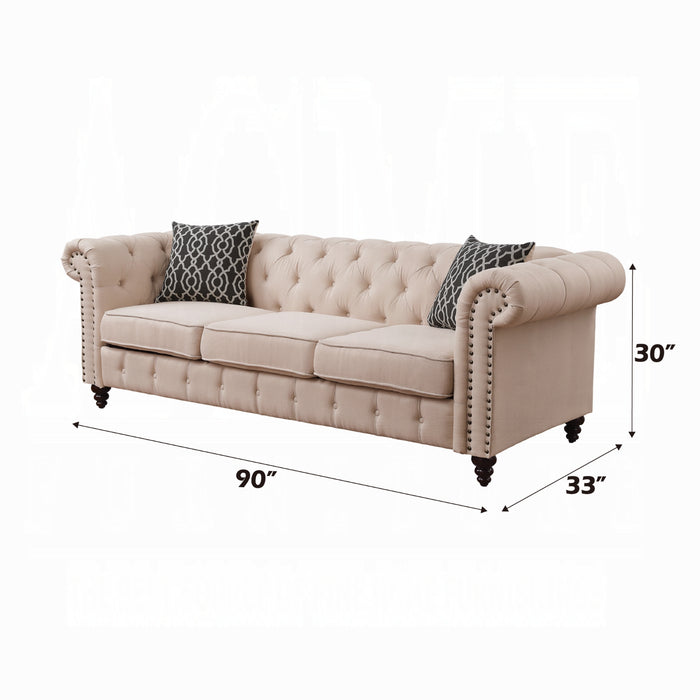 ACME Aurelia Sofa W/2 Pillows - Bed & Sofa Hub
