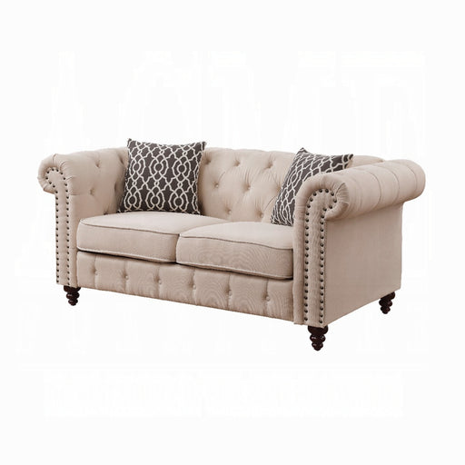 ACME Aurelia Loveseat W/2 Pillows - Bed & Sofa Hub