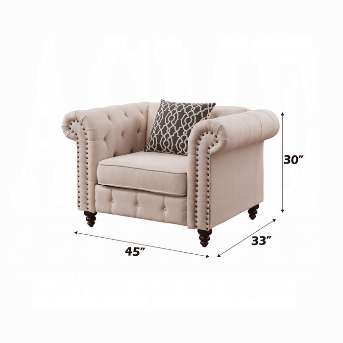 ACME Aurelia Chair W/Pillow - Bed & Sofa Hub