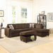 ACME Belville Reversible Sectional Sofa W/2 Pillows - Bed & Sofa Hub