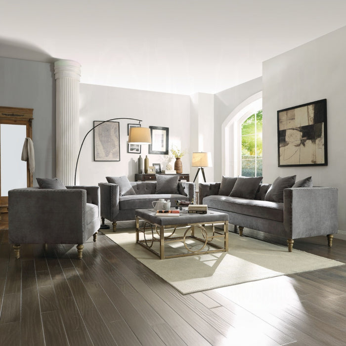 ACME Sidonia Loveseat W/2 Pillows - Bed & Sofa Hub