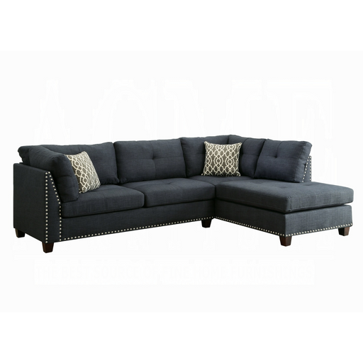 ACME Laurissa Sectional Sofa & Ottoman W/2 Pillows - Bed & Sofa Hub