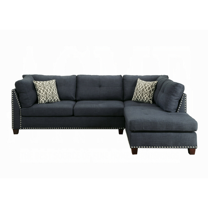 ACME Laurissa Sectional Sofa & Ottoman W/2 Pillows - Bed & Sofa Hub
