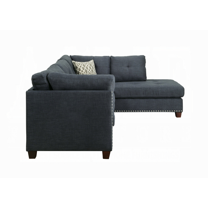 ACME Laurissa Sectional Sofa & Ottoman W/2 Pillows - Bed & Sofa Hub