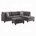 ACME Laurissa Sectional Sofa & Ottoman W/2 Pillows - Bed & Sofa Hub