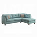ACME Laurissa Sectional Sofa & Ottoman W/2 Pillows - Bed & Sofa Hub