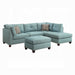 ACME Laurissa Sectional Sofa & Ottoman W/2 Pillows - Bed & Sofa Hub
