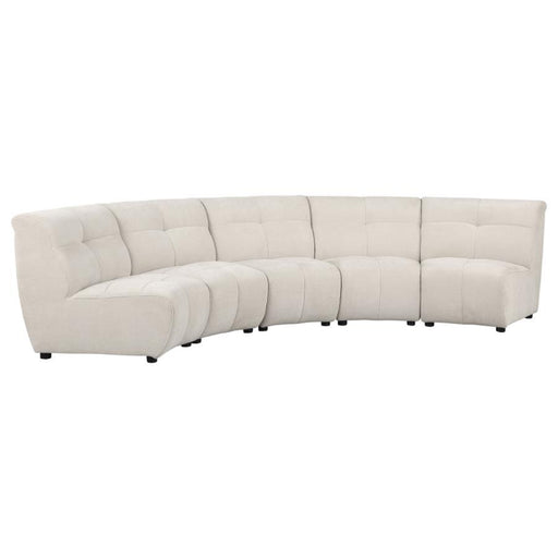 Coaster Charlotte 5-piece Upholstered Modular Sectional Sofa Ivory - Bed & Sofa Hub