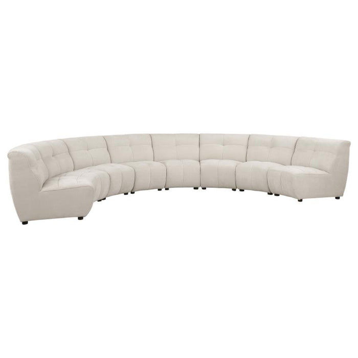 Coaster Charlotte 8-piece Upholstered Modular Sectional Sofa Ivory - Bed & Sofa Hub